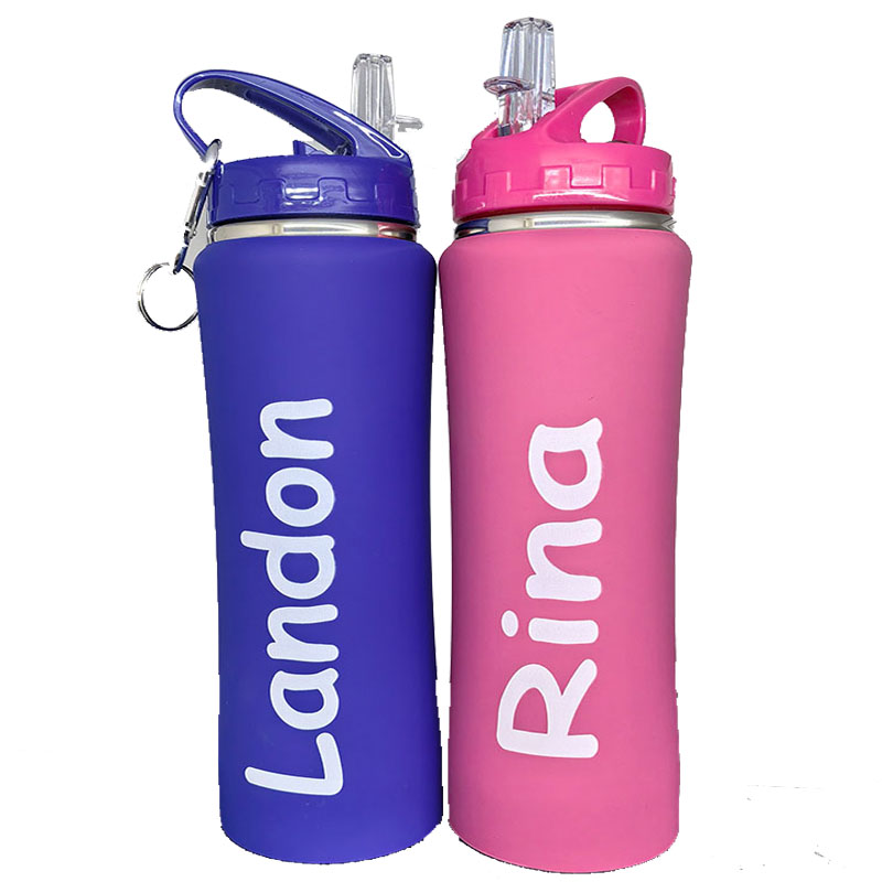 Flask Stainless Steel - ขวดน้ำส่วนตัวพร้อมรูปภาพ ข้อความ ชื่อ แก้วกาแฟสแตนเลสแบบกำหนดเองพร้อมหลอดดูด ของขวัญวันเกิดสำหรับผู้หญิงผู้ชาย