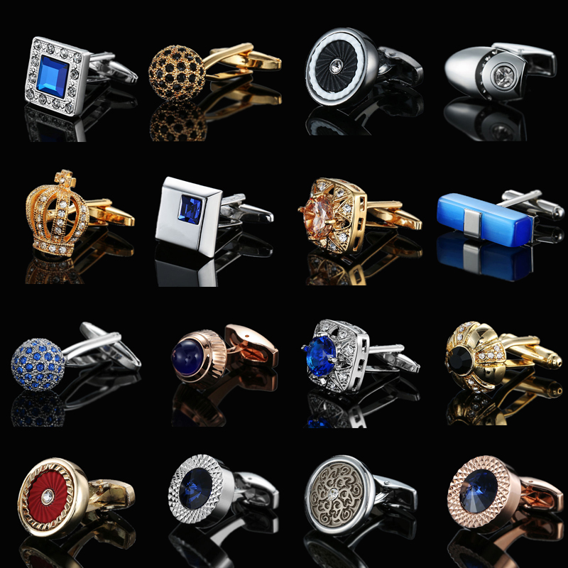 Men'S Accessories Drop Shipping - แบรนด์แฟชั่นการออกแบบใหม่ชายเสื้อฝรั่งเศสCuff CufflinksคริสตัลZircon Cufflinkอุปกรณ์เสริมขายส่ง