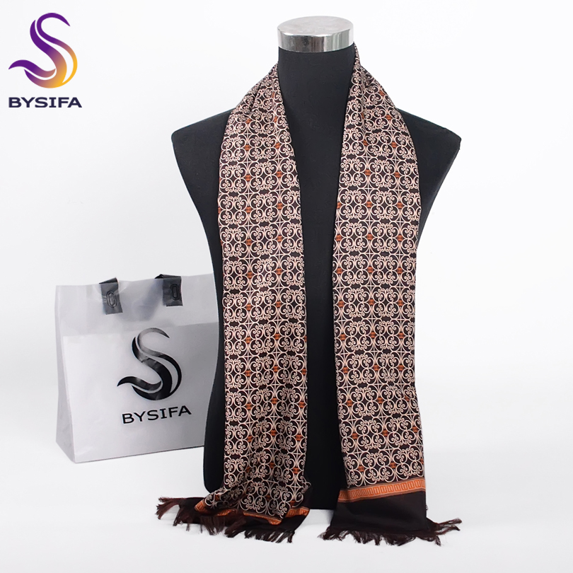 Men Accessories Brand - [BYSIFA] ฤดูหนาวกาแฟGoldผ้าพันคอผ้าพันคอผ้าพันคอผ้าพันคอผ้าพันคออุปกรณ์เสริมแฟชั่นชายยาวผ้าพันคอยี่ห้อธุรกิจLeisure Tasselผ้าพันคอ160*26ซม.