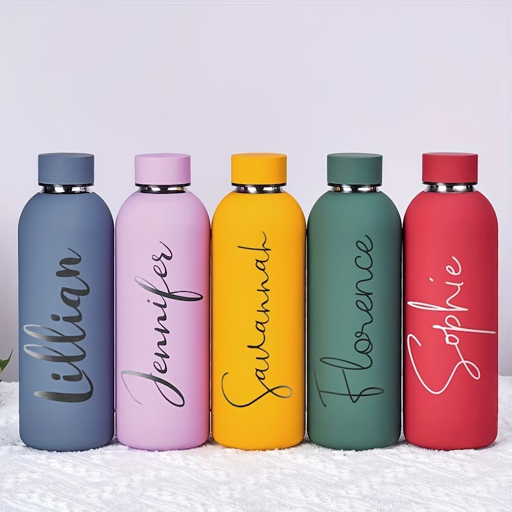 Flask Stainless Steel - ขวดน้ำสแตนเลสแบบกำหนดเองพร้อมสลักชื่อ เหมาะสำหรับการจัดเก็บที่บ้านและในครัว และเป็นของขวัญที่ดีที่สุดสำหรับครอบครัว
