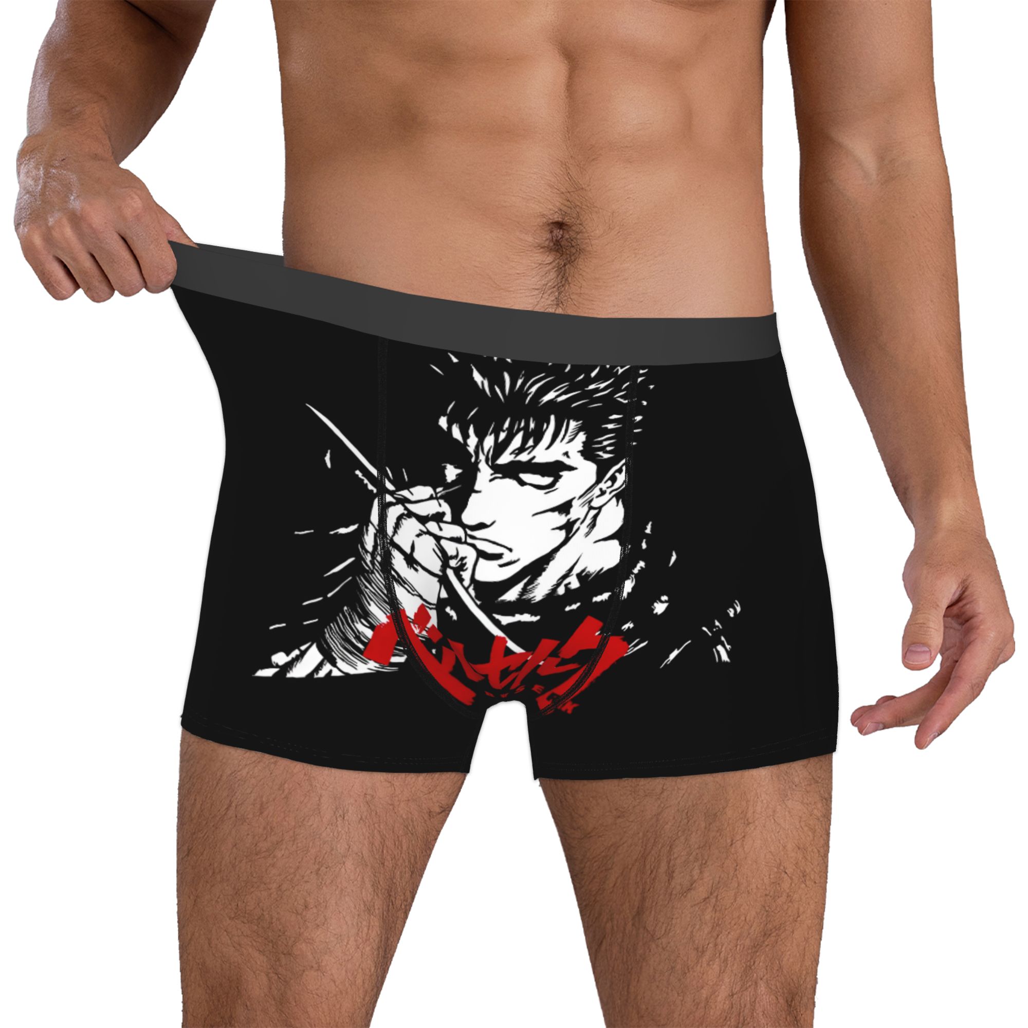 Men Accessories Brand - กางเกงบ็อกเซอร์ B-Berserks สำหรับผู้ชาย ลายพิมพ์ 3 มิติ