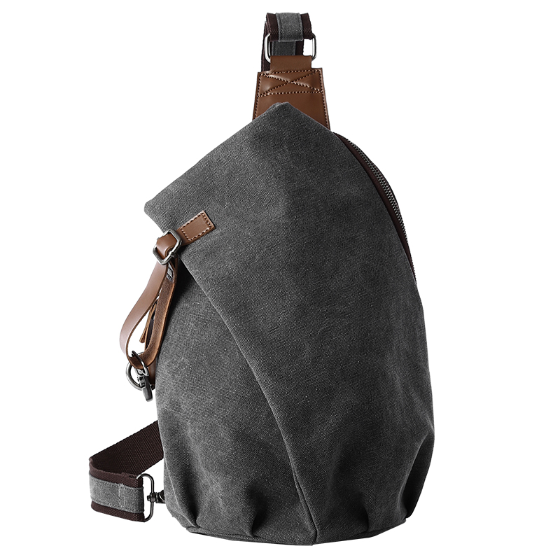 Men Accessories For Travel - กระเป๋าสะพายข้างผ้าแคนวาสสไตล์เรโทรความจุขนาดใหญ่ MTE ELAN กระเป๋าหนังสะพายหน้าอกสำหรับผู้ชาย กระเป๋าเดินทางลำลองสีเขียวมะกอก