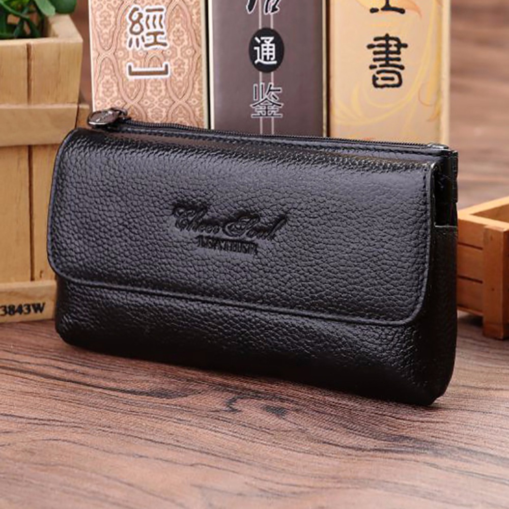 Men Accessories Pack - กระเป๋าคาดเอวสำหรับผู้ชายกระเป๋าคาดสะโพกหนังแท้ธุรกิจหนังวัวแท้ห่วงผิวหนังวัวแท้เคสโทรศัพท์มือถือผู้ชายกระเป๋าตะขอ
