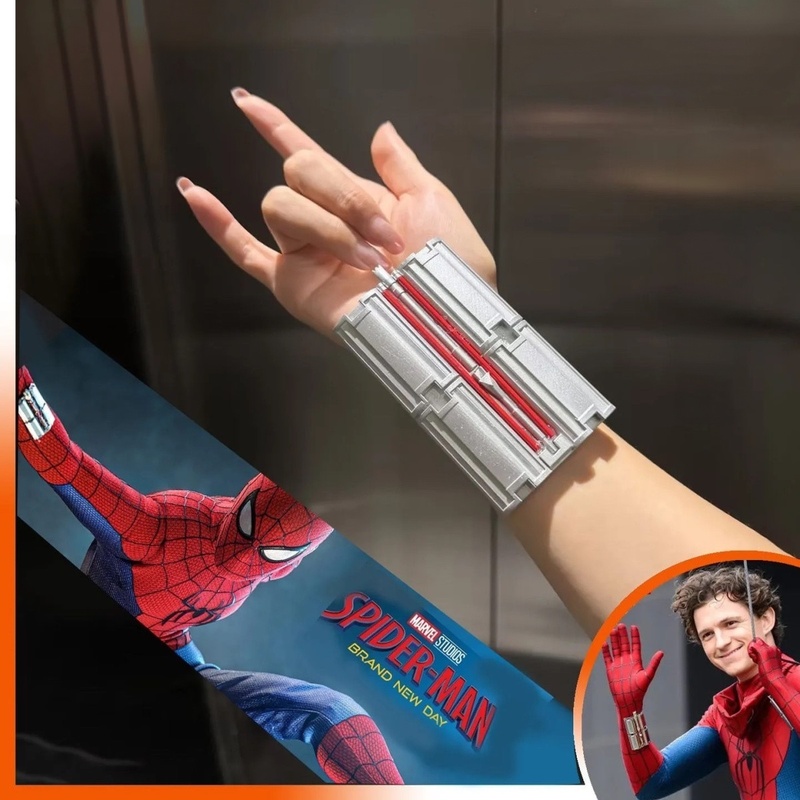 Men Accessories Brand - เครื่องยิงใยแมงมุมของสไปเดอร์แมน รุ่นใหม่ล่าสุด ทอม ฮอลแลนด์ อุปกรณ์คอสเพลย์ ของเล่นสะสมแบบจำลองพร้อมตัวปล่อยแม่เหล็ก