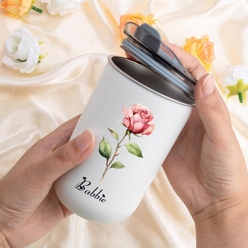 แก้วสแตนเลสลายดอกคาร์เนชั่นแบบ - Flask Stainless Steel บทวิจารณ์และราคา