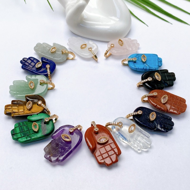 จี้หินคริสตัลธรรมชาติรูปมือ 1  - Men'S Accessories Jewelry Brands บทวิจารณ์และราคา