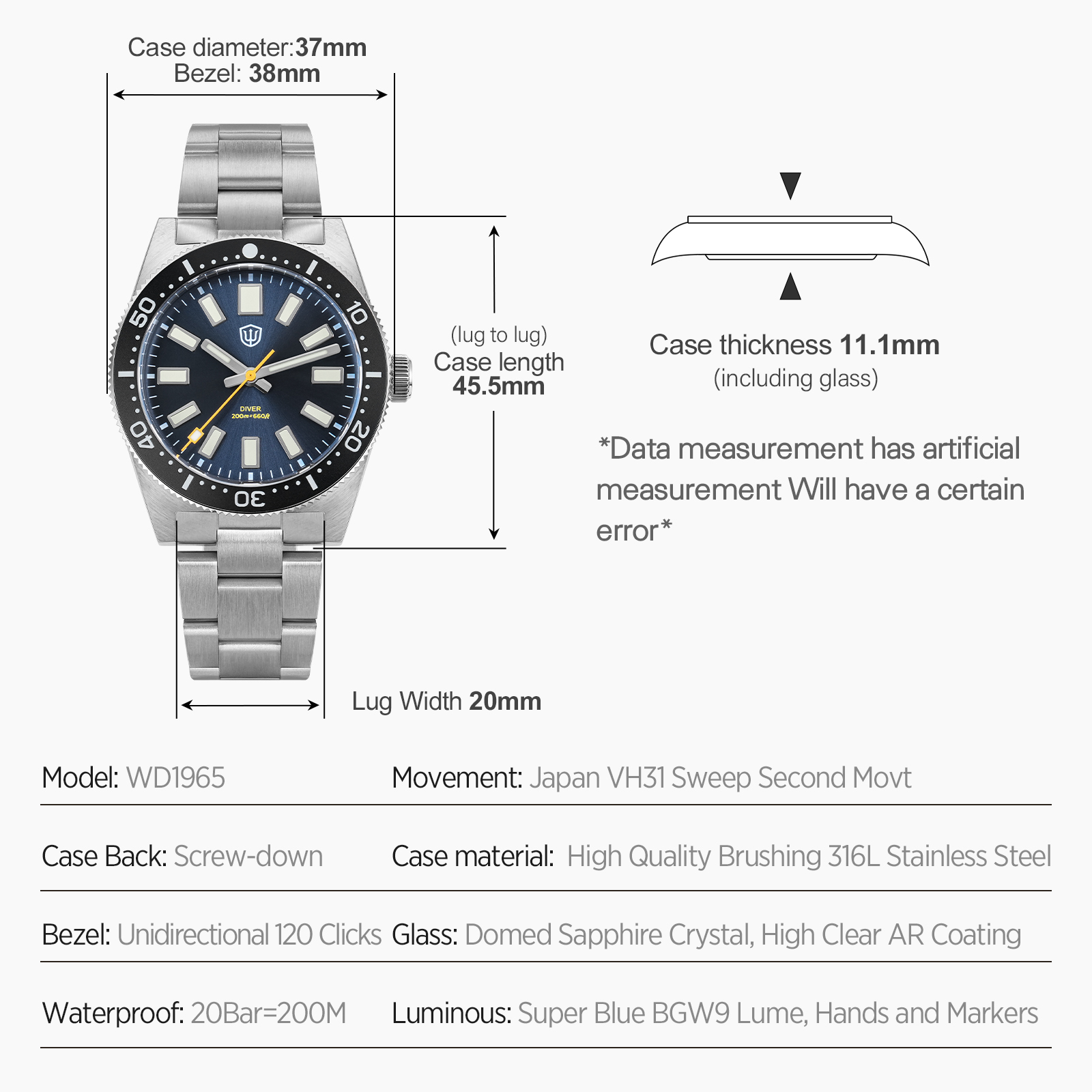 Watchdives นาฬิกาข้อมือผู้ชายร - Men'S Accessories Jewelry Bracelet บทวิจารณ์และราคา