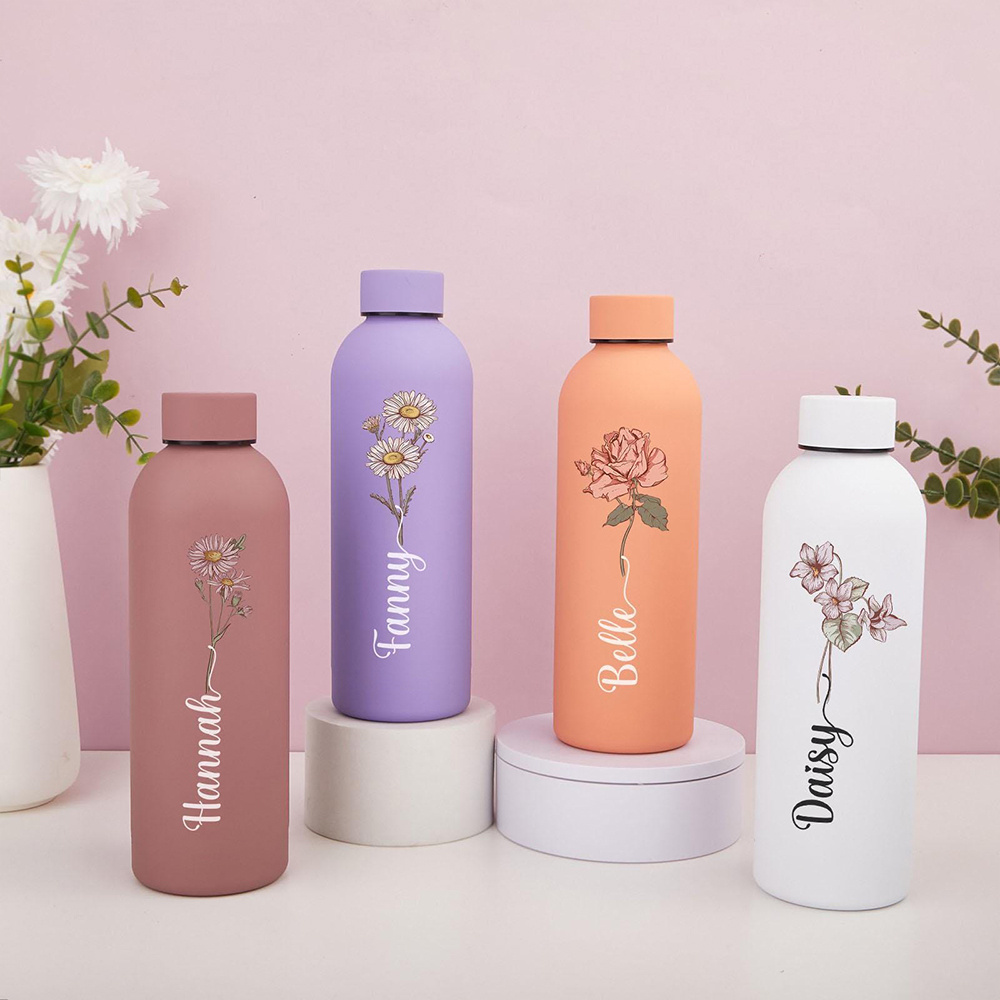 ขวดน้ำลายดอกไม้แบบกำหนดเองได้, - Flask Stainless Steel บทวิจารณ์และราคา
