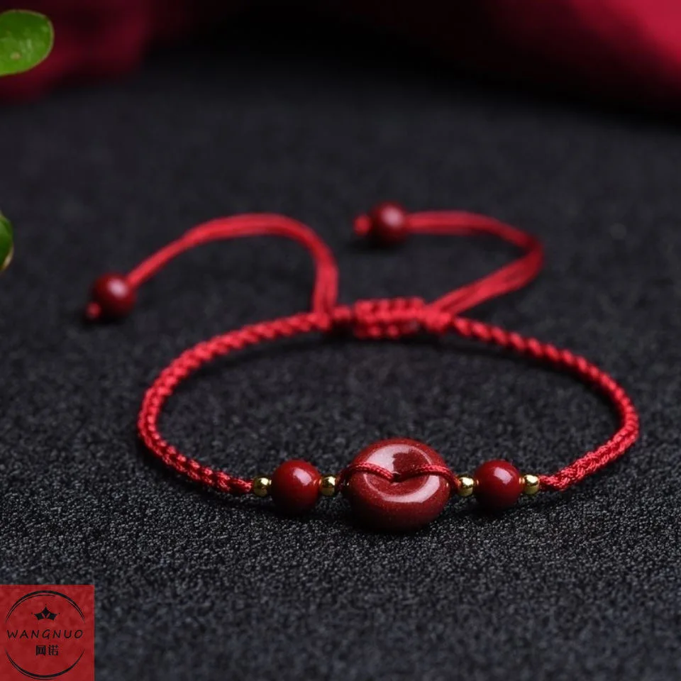 ที่กำหนดเองสีแดงธรรมชาติ Yin Y - Bracelet Beaded Men บทวิจารณ์และราคา