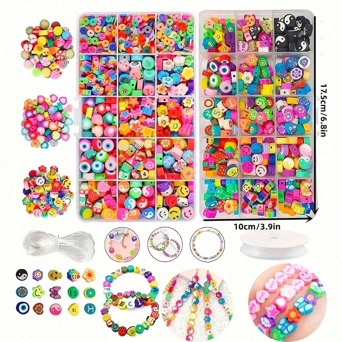 1450/1200/250 ชิ้นชุดลูกปัดดิน - Bracelet Beaded Men บทวิจารณ์และราคา