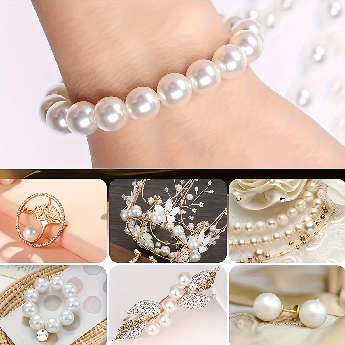 1388 ชิ้น ลูกปัดสีดำ ขาว และน้ - Bracelet Beaded Men บทวิจารณ์และราคา