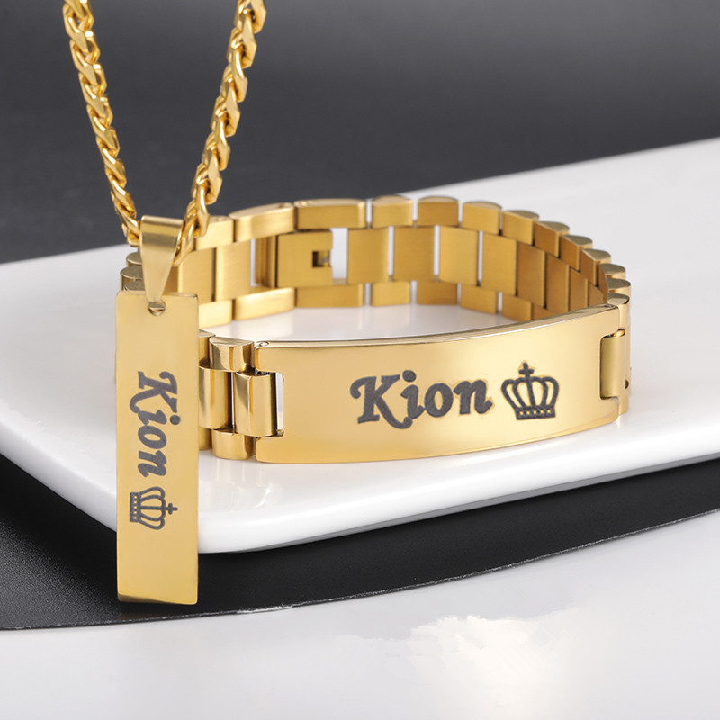 สร้อยคอชื่อผู้ชายกำหนดเองได้ชุ - Men'S Accessories Jewelry Bracelet บทวิจารณ์และราคา