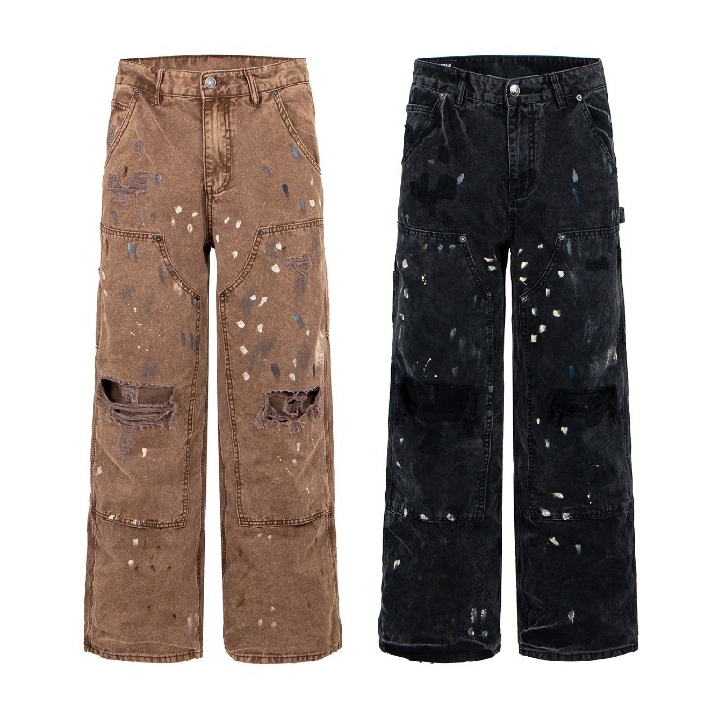 กางเกงยีนส์ขากว้างสไตล์อเมริกั - Men'S Accessories For Jeans บทวิจารณ์และราคา