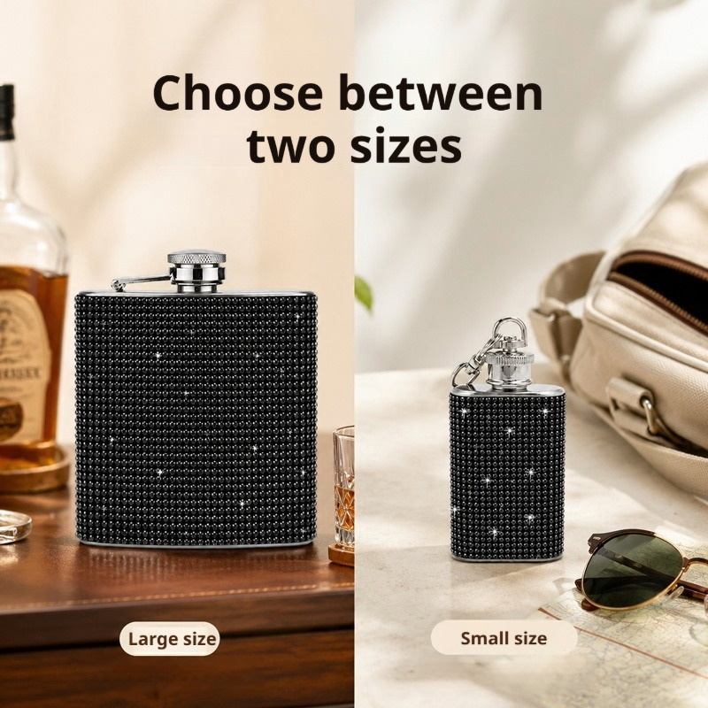 ขวดเหล้าพกพาประดับคริสตัล ขนาด - Flask Stainless Steel บทวิจารณ์และราคา